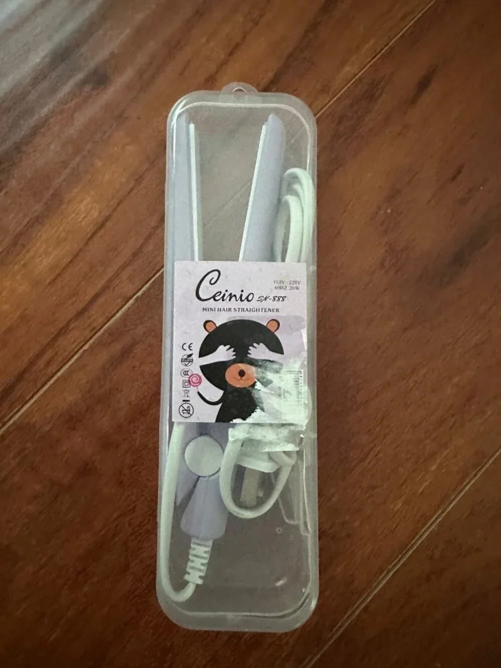 Mini Hair Straightener - Tourmaline Ceramic - Purple